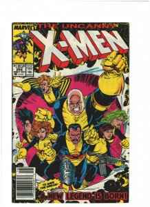Uncanny X-Men #254 VF- 7.5 Newsstand Marvel Comics 1989 Legion & Forge