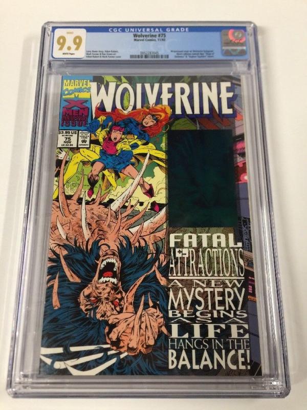 Wolverine 75 Cgc 9.9 Not 9.8 White Pages Hologram Cover Fatal Attactions