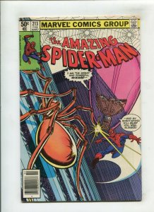 AMAZING SPIDER-MAN #213 (7.5) ALL THEY WANT TO DO IS KILL YOU SPIDER-MAN!! 1980