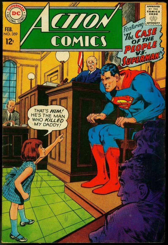 ACTION COMICS #359 1968-SUPERMAN-NEAL ADAMS COVER-DC FN