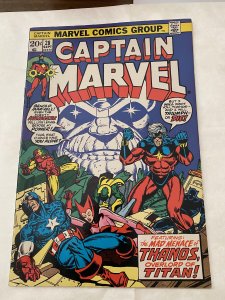 Captain Marvel 28 1st App EON Drax Thanos BLACK PANTHER Silver Age Comics 73