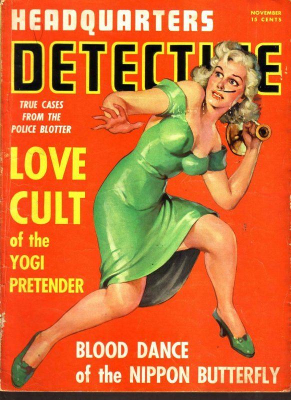 Headquarters Detective Magazine November 1941- Love Cult Yogi Pretender