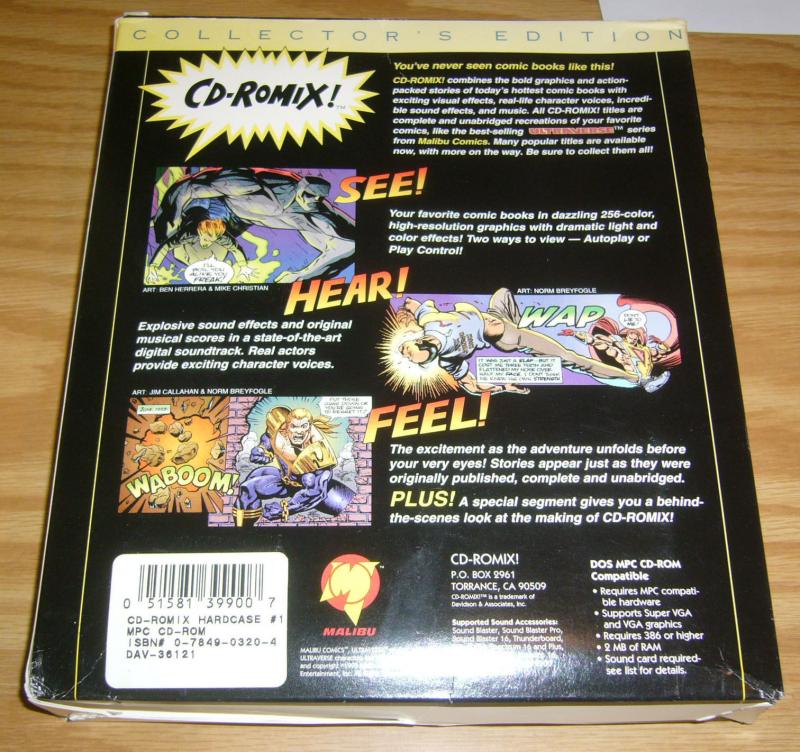 CD-Romix: Hardcase CIB disc - box - case - james hudnall ultraverse set rare