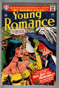 YOUNG ROMANCE #142 1966-DC ROMANCE-MASK COVER-FR/G FR/G
