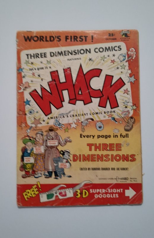 Three Dimension Comics Whack #1 (1953) Good 2.0 missing glasses