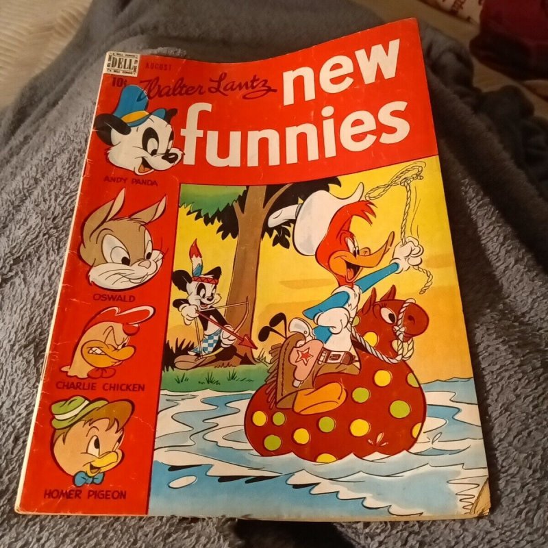 WALTER LANTZ NEW FUNNIES #138 Golden Age Woody Woodpecker Dell Comics 1948 The