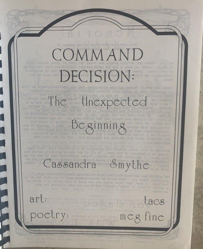 COMMAND DECISION 1986 STAR TREK FANZINE - KIRK/SPOCK - HARD TO FIND GAY EROTICA