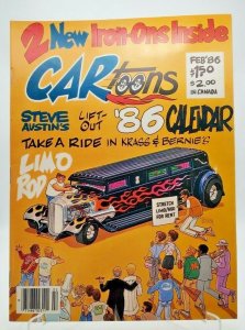 CARtoons Magazine February 1986 w/ Iron Ons, Cartoons for the car enthusiasts