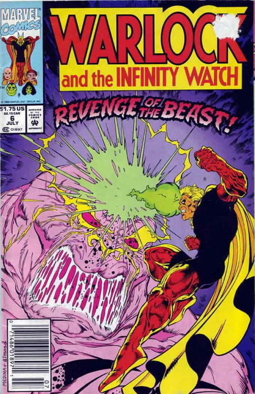 Warlock and the Infinity Watch #6 VF; Marvel | save on shipping - details inside