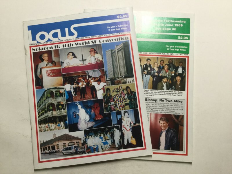 Locus Magazine 326-335 1988 Magazine Lot Very Fine Vf 8.0 Waren Publishing