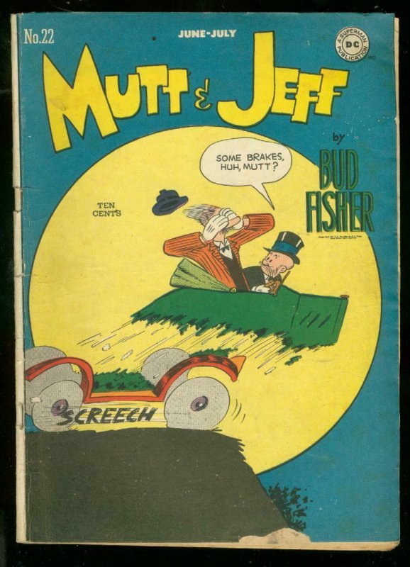 MUTT & JEFF COMICS #22 1946-BUD FISHER COMIC STRIP ART VG