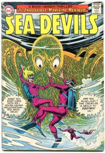 Sea Devils #17 1964- Dc Silver Age Comic- Great monster cover VG