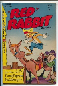 Red Rabbit #16 1950-J Charles Laue-Violent slapstick humor-52 pages Stan Loui...