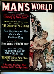 Man's World 4/1965-Atlas-Suzanne cheesecake pix-Bruce Minney-pulp-FN