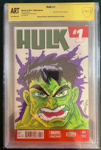 Hulk #1 2014 FRANCO Hulk Sketch CBCS Slab Art GB02