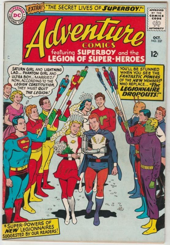 Adventure Comics #337 Superboy strict NM- 9.2 High-Grade   Night Girl    Boca