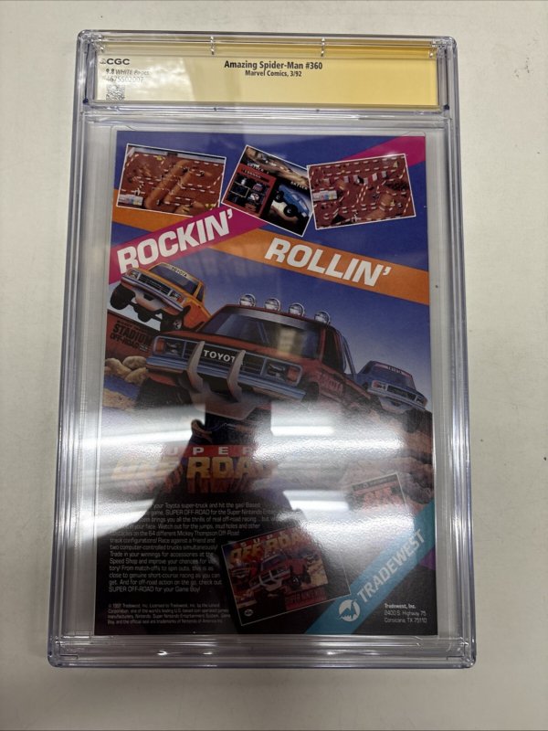 Amazing Spider-Man (1992) # 360 (CGC 9.8 SS) Signed Mark Bagley