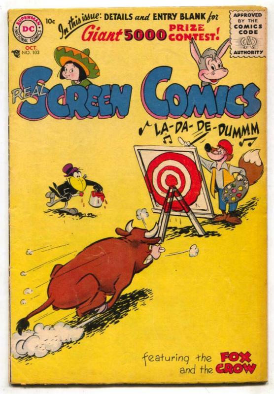 Real Screen Comics #106 1956- Fox & Crow- bullfighting