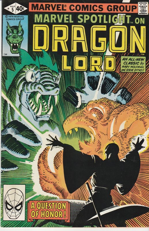 Marvel Spotlight(vol. 2) # 5 Dragon Lord ! Steve Ditko art !