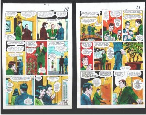 Superman #316 Color Guide Story Pages #9, 10, 11-1977-3 hand colored color guide