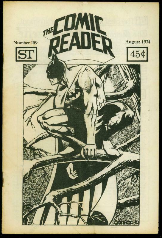 Comic Reader Fanzine #109 1974- Batman cover VG