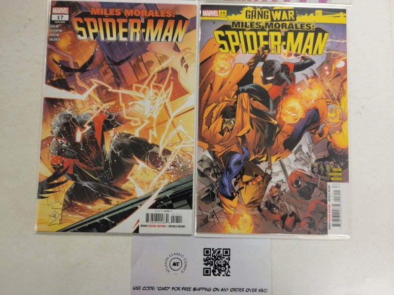 4 Miles Morales Spider-Man Marvel Comic Books #14 15 16 17 20 TJ43