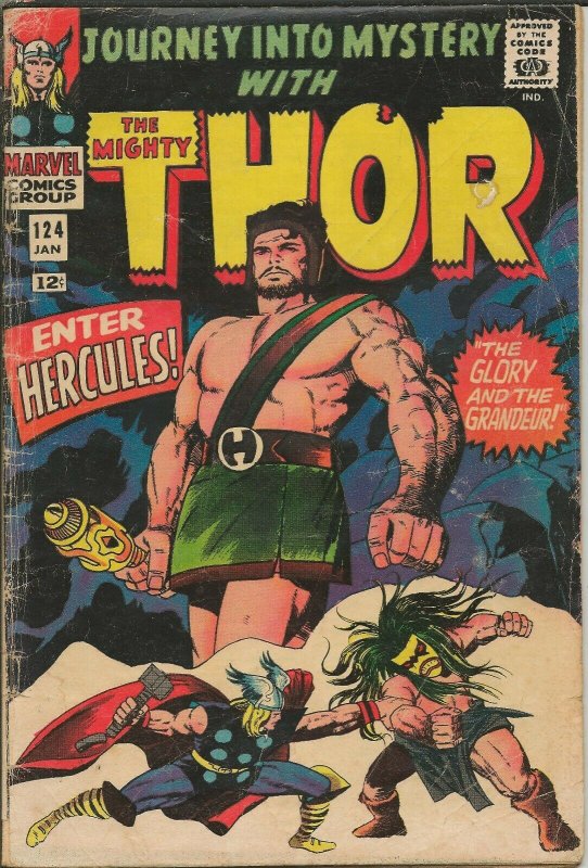 Journey Into Mystery #124 Thor 1966 Marvel Comics 1st Queen Ula 2nd Hercules 