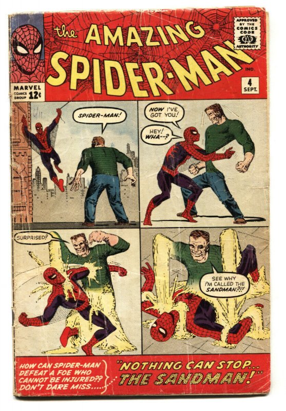 AMAZING SPIDER-MAN #4 1963-MARVEL-STEVE DITKO-FIRST SANDMAN