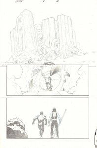 Secret Wars #6 p.16 - Namor and Black Panther - 2015 art by Esad Ribic