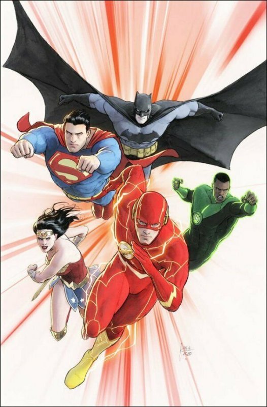 JUSTICE LEAGUE #47 CARD STOCK MIKEL JANIN VARIANT ED 