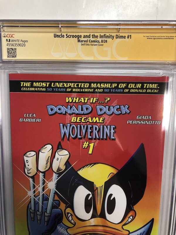 Uncle Scrooge And Infinity Dime  (2024) # 1 (CGC9.8) | Signed Gabriele Dell'otto