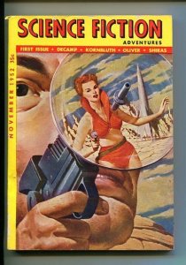 SCIENCE FICTION ADVENTURES-#1-NOV 1957-PULP-DICK-SOUTHERN STATES PEDIGREE-nm