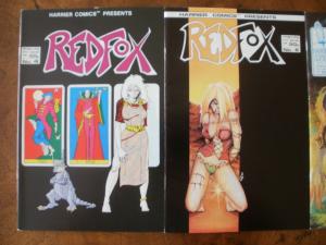 3 Harrier Comic Book: REDFOX #4 #6 #7 (Red Fox)