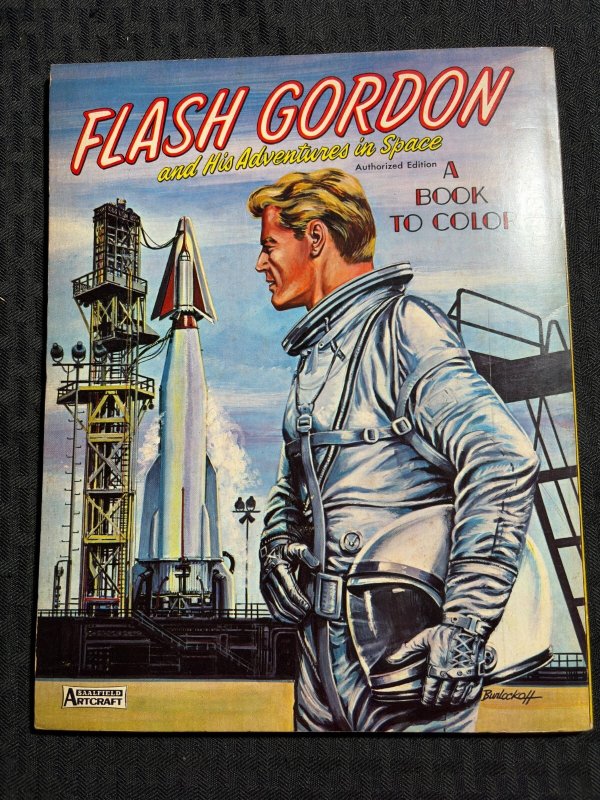 1958 FLASH GORDON Adventures in Space Coloring Book VG 4.0 Uncolored / Saalfield