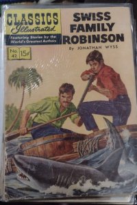 CLASSICS ILLUSTRATED  # 42   1947  SWISS FAMILY ROBINSON BY JONATHAN WYSS