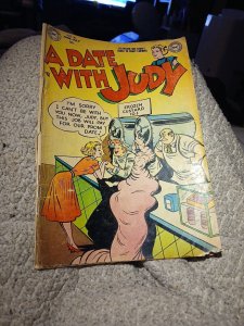 A Date With Judy 35 Dc Comics 1953 Golden Age Good Girl Art Cover Custard Shop