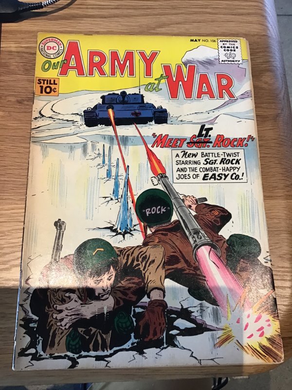 Our Army at War #106 (1961) Mid high grade Kubert Sergeant rock! FN+ Wow