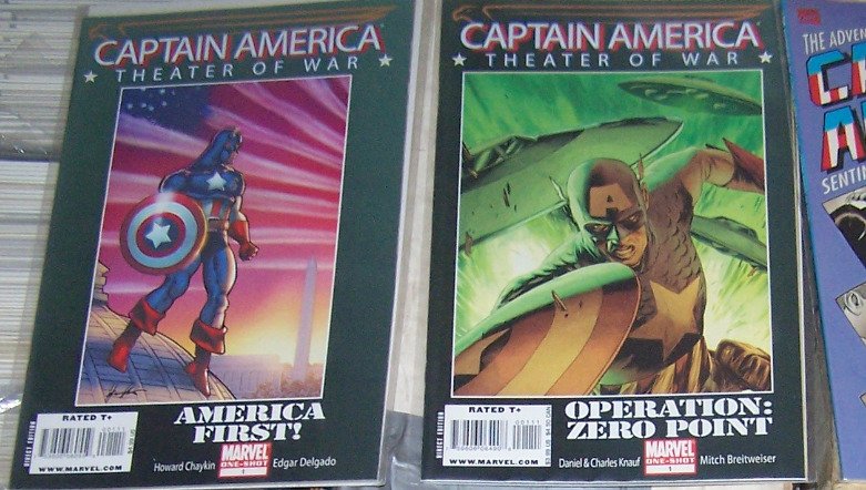 CAPTAIN AMERICA THEATER OF WAR+ AMERICA FRST+ZERO POINT #1 ONE SHOTS 
