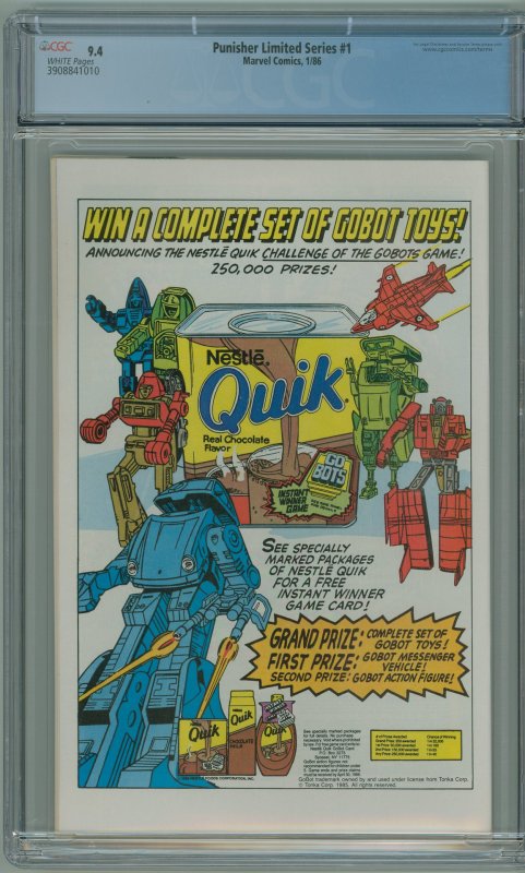 Punisher Limited Series #1 CGC 9.4!