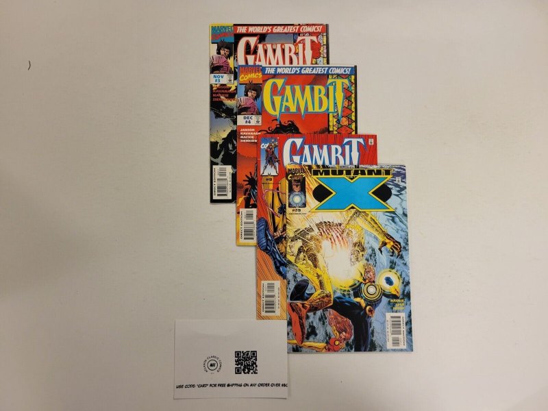 4 Marvel Comics #3 4 9 Gambit + #29 Mutant X 45 TJ15