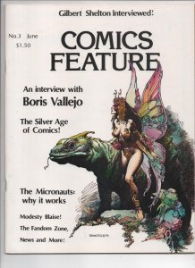 COMICS FEATURE #3, VF+, Boris Vallejo, Micronauts, Gilbert Sheldon, 1980