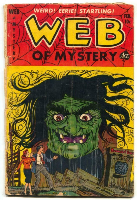 Web of Mystery #17 1953- Lou Cameron WITCH cover- Horror G