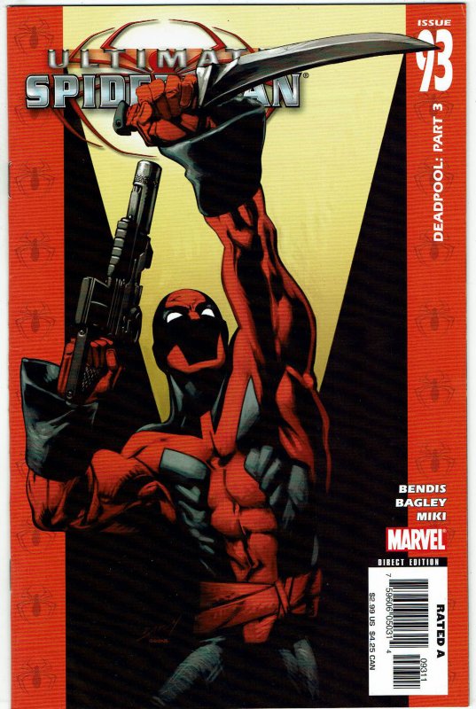 Ultimate Spider-Man #93 Brian Bendis Ultimate X-Men Deadpool NM