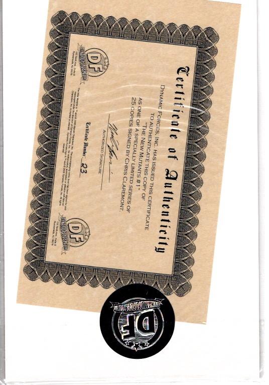 NEW MUTANTS #1NM SIGNED CHRIS CLAREMONT WITH (COA) $60.00 #23 OF 25
