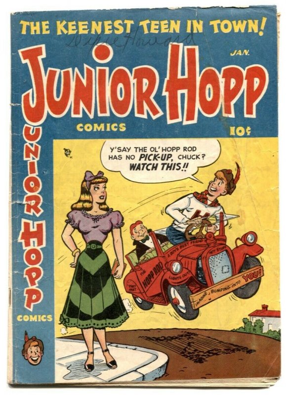 Junior Hopp #1 1951- headlight cover-golden age G+