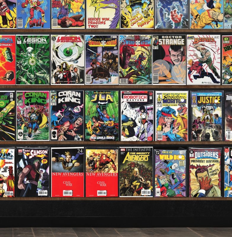 Huge Lot 140+ Comics with Badger, Legion Of Super Heroes, Nexus & More!