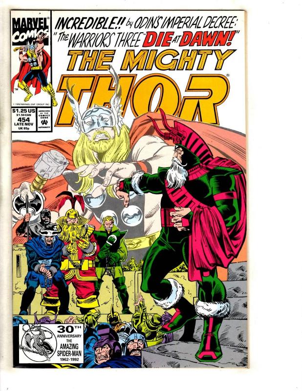 9 Thor Marvel Comic Books # 417 447 450 452 454 455 456 459 462 Odin Hulk SS3