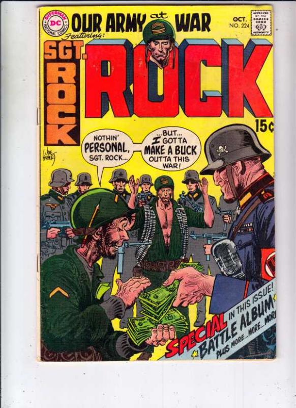 Our Army at War #224 (Oct-70) FN+ Mid-High-Grade Easy Company, Sgt. Rock