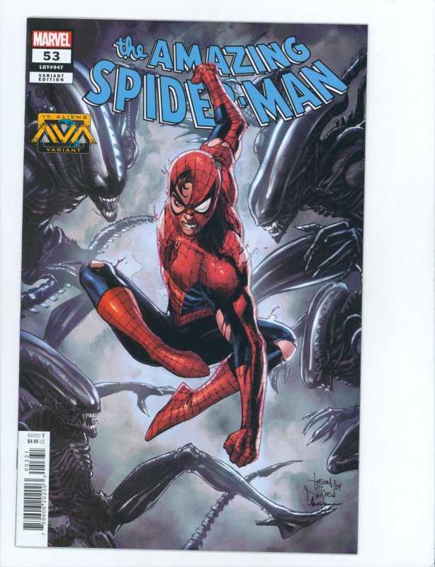 Amazing Spider-Man #53 vs. Aliens variant