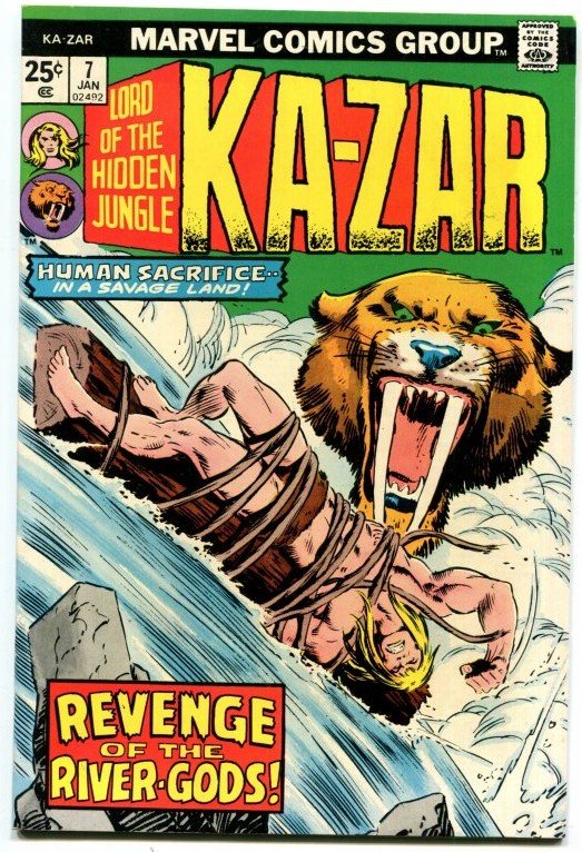 Ka-Zar #7 (8.0) 1974 Ka-Zar Zabu Bronze Age Marvel ID72L